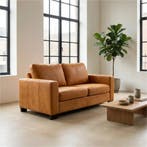 Leren bank Energy - 2 zits - Kenia Cognac (cognac) - Poten, Ophalen of Verzenden