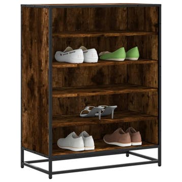 vidaXL Schoenenkast 75x38x97,5 cm bewerkt hout en metaal, Huis en Inrichting, Kasten | Schoenenkasten, Verzenden, Nieuw