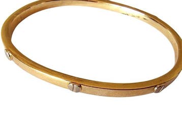 Bracelet - 18 carats Or jaune - Bracelet rigide vintage