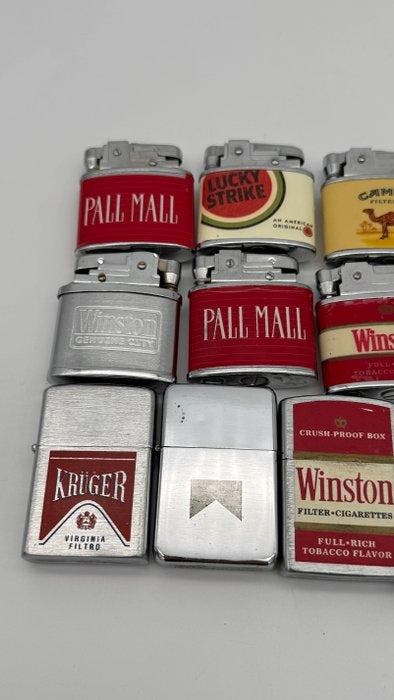 Tobacco brand - Vintage Lot of 14 Tobacco Advertising, Verzamelen, Rookartikelen, Aanstekers en Luciferdoosjes