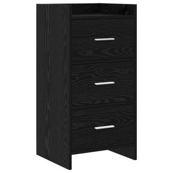 vidaXL Dressoir Zwart eiken 40 x 36 x 80 cm Bewerkt hout, Verzenden