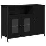 Dressoir Zwart 100cm | Tweede Kansje | OP = OP, Gebruikt, 100 tot 150 cm, Verzenden, Modern, minimalistisch
