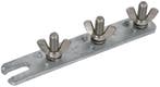 Dehn 3-Pole Earthing Busbar M10 With Wing Nut - 799019, Verzenden
