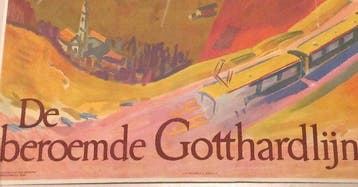 Anonymous - De beroemde Gotthardlijn - Années 1930, Antiquités & Art