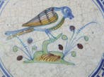 Tegel - Gekleurde Wanli tegel met Vogel - 1650-1700, Antiek en Kunst