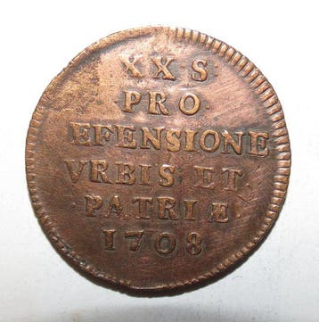 Frankrijk. Monnaie Obsidionale. 20 Sols 1708 Siege de Lille