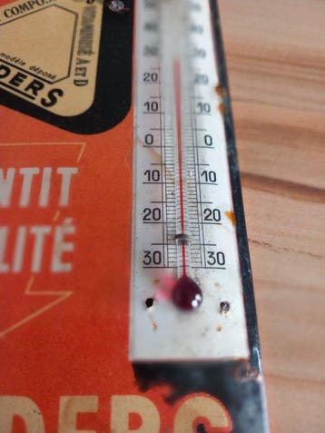 Thermometer - Aluminium - Glacoïde zeer oud 1950