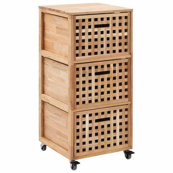 vidaXL Badkamerkastje 41x41x91 cm massief walnotenhout, Verzenden, Nieuw