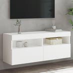 vidaXL Tv-wandmeubel met LED-verlichting 100x30x40 cm wit, Huis en Inrichting, Kasten |Televisiemeubels, Verzenden, Nieuw