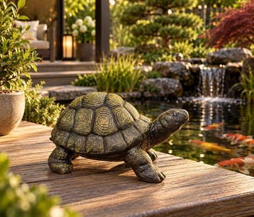 Statue, Turtle - Iron - Handpainted - 0 cm - Fer - 2026