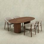 Mangohouten Eettafel Maeve 180x100 cm Walnoot, Verzenden, Nieuw, Industriële meubels, Overige vormen