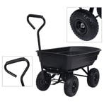 vidaXL Tuinkiepwagen 300 kg 75 L zwart, Doe-het-zelf en Bouw, Verzenden, Nieuw