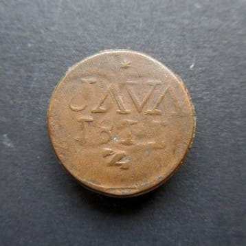 Nederlands-Indië. Koperen Duit 1811 Louis Napoleon KM#225, Postzegels en Munten
