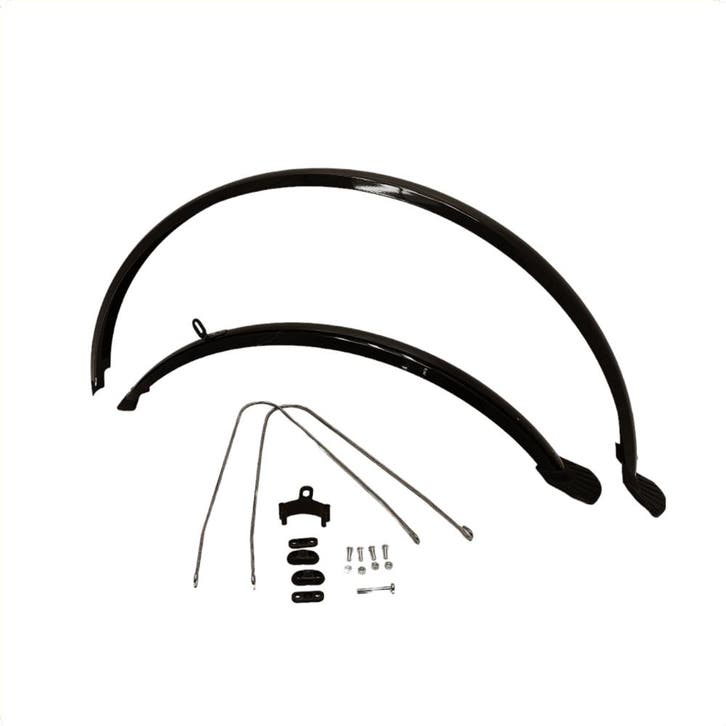 Spatborden set 28 zwart. Voor en achter. 49mm breed., Fietsen en Brommers, Fietsonderdelen, Verzenden