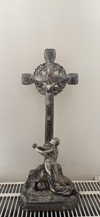 Napoleon III Crucifix - Zinklegering - 1850-1900 - 41,7 cm