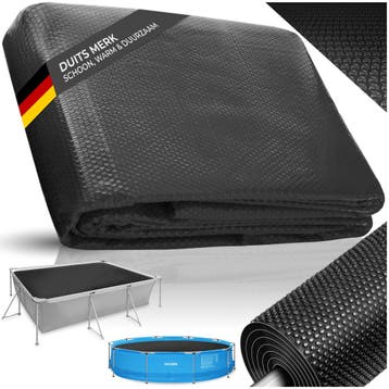 Zwembadafdekking solarfolie rechthoekig - zwart, Tuin en Terras, Verzenden, Nieuw
