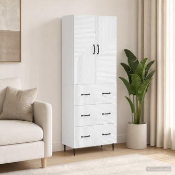 vidaXL Kast Set 2 st 66 x 34,5 x 90 cm Bewerkt hout, Verzenden, Nieuw