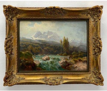 Georg Hermann Engelhardt (1855-1934) - Paisaje alpino con
