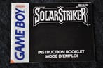 Solar Striker Nintendo Gameboy Classic DMG-SS-FAH Manual, Verzenden