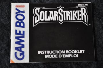 Solar Striker Nintendo Gameboy Classic DMG-SS-FAH Manual, Verzenden