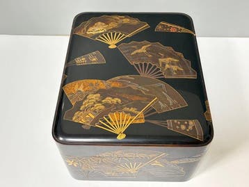 wooden Bunko - Doos - Elegante houten Bunko met goud- en