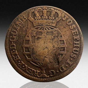 Angola portugais. Maria II. Carimbo de Escudete Coroado