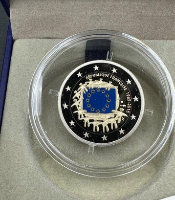 Frankrijk. 2 Euro 2015 30 Jaar Europese Vlag Proof