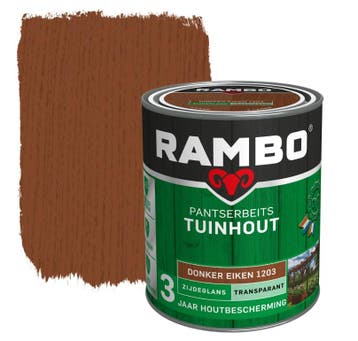 Rambo Pantserbeits Tuinhout Zijdeglans Donker Eiken 0.75L, Verzenden