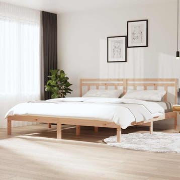 vidaXL Bedframe massief grenenhout 160x200 cm, Verzenden