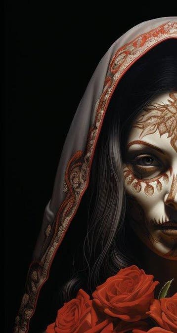 CREATIVE_HUB - Mexican sante muerte #5, Antiek en Kunst