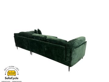 Ruime hoekzetel groen in stof, hoek R – overstock, Verzenden, Nieuw