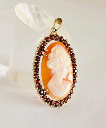 Sans prix de réserve - Pendentif - 8 carats Or jaune - Camee