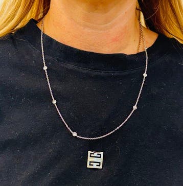Damiani - Halsketting - 18 karaat Witgoud - Diamant