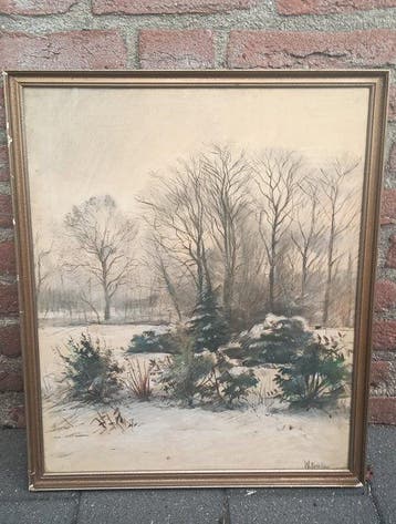 Willem Korteling (1889-1964) - Winterlandschap
