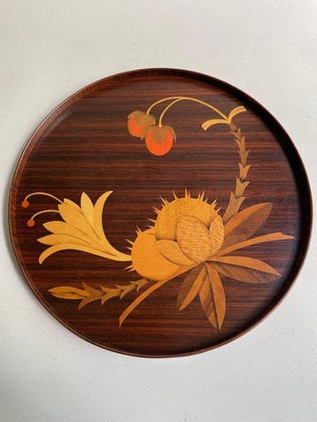 Intarsia Ringe - Dienblad - Hout