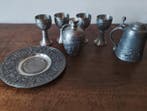 Wijnglas (7) - Metaal, Tin - Bierpul, Karaf, Bord
