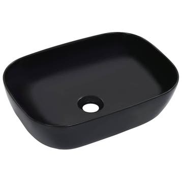 vidaXL Wastafel 45,5x32x13 cm keramiek zwart, Verzenden, Nieuw