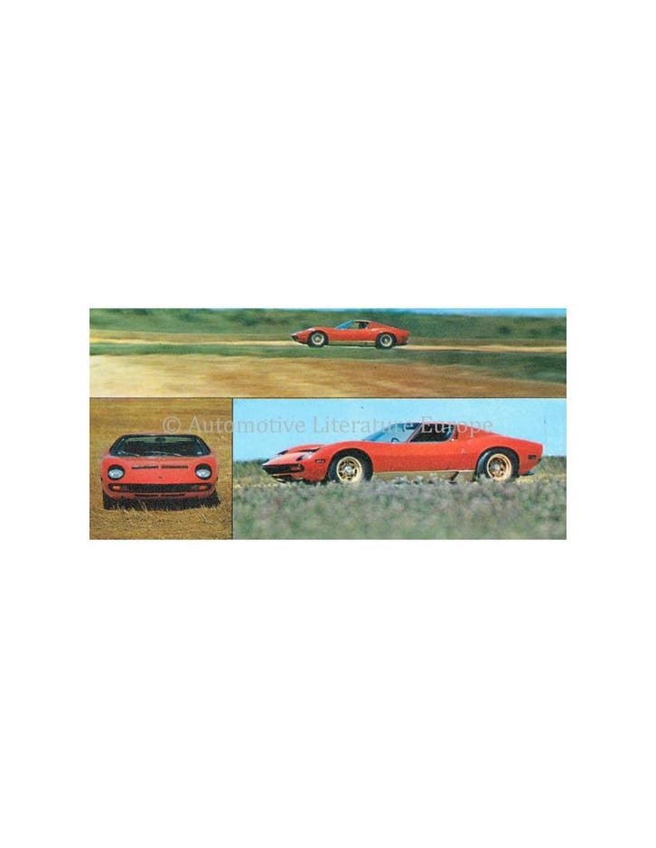 1971 LAMBORGHINI MIURA SV BROCHURE, Boeken, Auto's | Folders en Tijdschriften, Ophalen of Verzenden