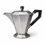 Koffie- en theeservies (4) - Verzilverd, Bakeliet - Art Deco