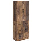 vidaXL Kast Set 2 pcs Oud hout 66 x 34,5 x 87 cm Bewerkt, Huis en Inrichting, Verzenden, Nieuw
