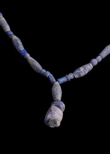 Asiático occidental lapis-lazuli Collier de perles (Sans