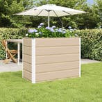 vidaXL Plantenbak Ivoor 100 x 50 x 75 cm Gegevens staal, Verzenden