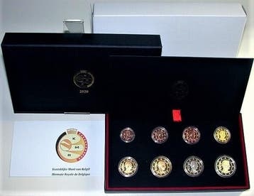 8,88 Euro, munten set 1 Cent-2 Euro + 2 x 2 1/ 2020 Belgi..., Verzenden