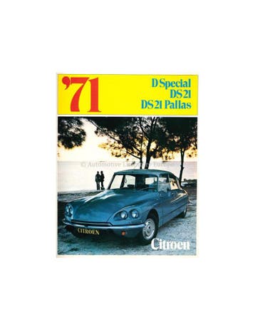 1971 CITROEN D SEDANS PROGRAMMA BROCHURE ENGELS USA, Ophalen of Verzenden, Nieuw