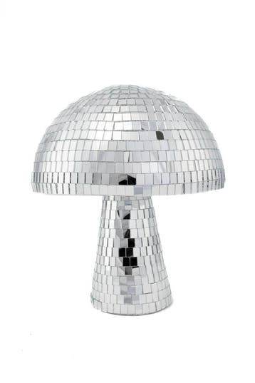 KIMU® Paddenstoel 25 cm Spiegeltjes Zilver Zwam Discobal Pop, Ophalen of Verzenden, Nieuw
