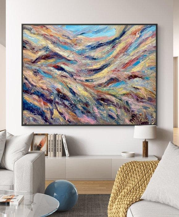 Krom - High Hills - XXL, Antiquités & Art, Art | Peinture | Moderne