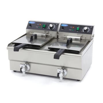 Dubbele frituurpan | 50–200°C | RVS | Instelbare, Verzenden, Nieuw in verpakking