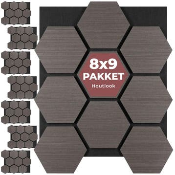 Akoestische panelen Sonic Shield houtlook - eiken grijs, Verzenden, Nieuw