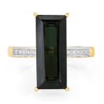 Ring - 14 karaat Geel goud - 5.71ct. tw. Toermalijn -