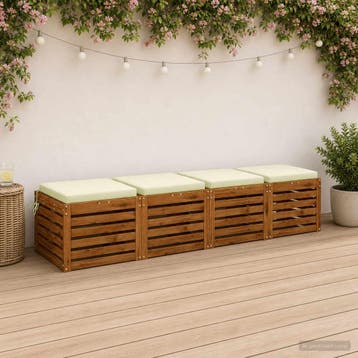 vidaXL 4-Piece Zitkussens SOEST 4 st 100% Polyester, Maison & Meubles, Accessoires pour la Maison | Coussins, Verzenden